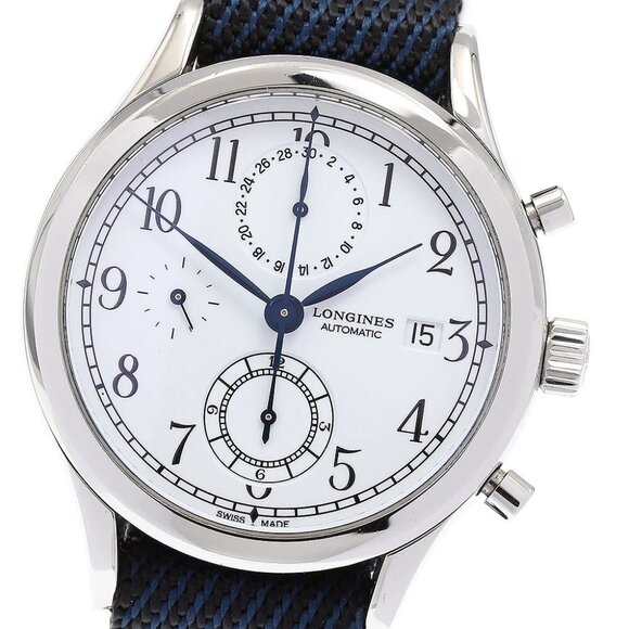 LONGINES Heritage Classic Chronograph white Dial Automatic Men's - Main Image